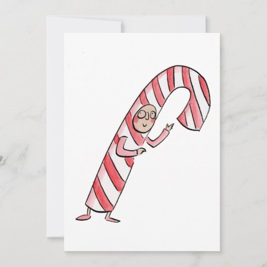 Candy Cane Einladung (Vorderseite)