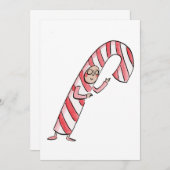 Candy Cane Einladung (Vorne/Hinten)