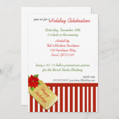 Candy Cane Einladung zur Feiertage (Vorne/Hinten)