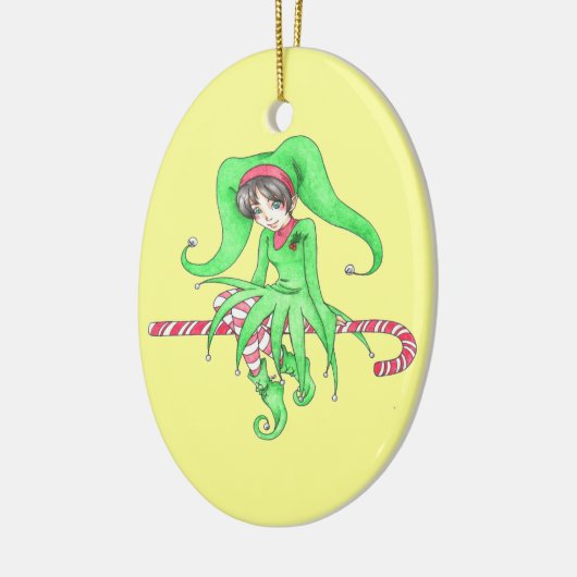 Candy Cane Elf Ornament (Links)