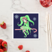 Candy Cane Elf Paper Napkins Serviette (Beispiel)