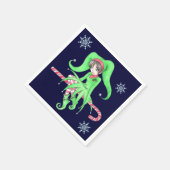 Candy Cane Elf Paper Napkins Serviette (Ecke)
