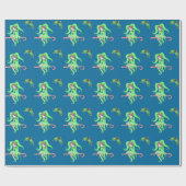 Candy Cane Elf Wrapping Paper Geschenkpapier (Flach)
