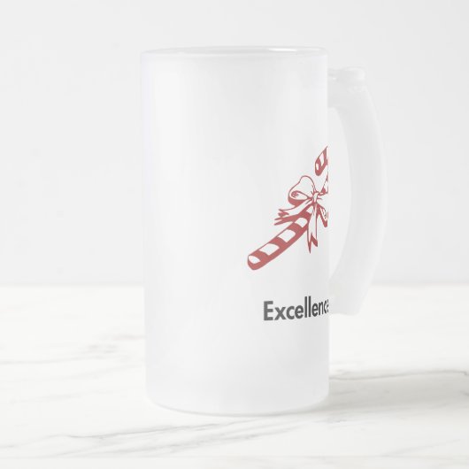 Candy Cane Excellence Mattglas Bierglas (VorderseiteRechts)