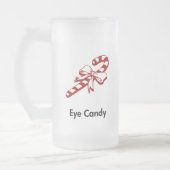 Candy Cane Eye Candy Mattglas Bierglas (Links)