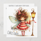 Candy Cane Fairy Holiday Card (Vorne/Hinten)
