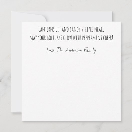 Candy Cane Fairy Holiday Card (Rückseite)