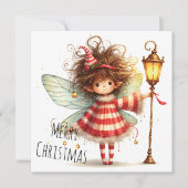Candy Cane Fairy Holiday Card (Vorderseite)