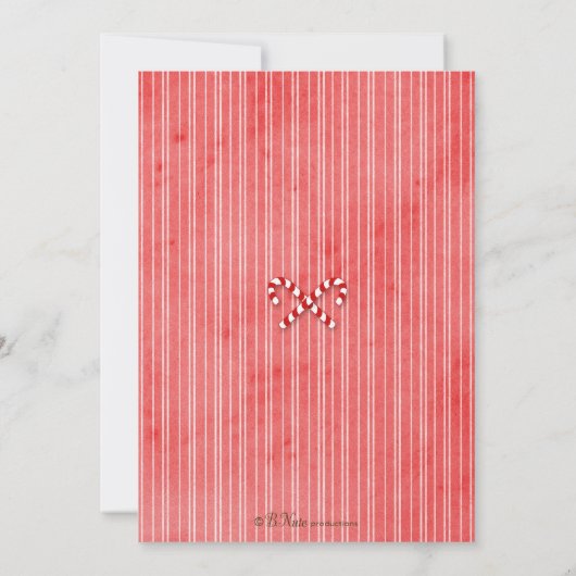 Candy Cane Feiertag Einladung (Rückseite)