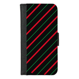 Candy Cane Festival Holiday iPhone Wallet Case