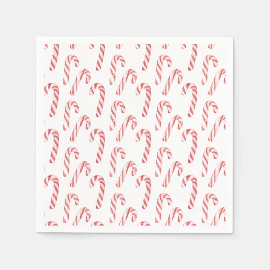 Candy Cane Festive Christmas Serviette (Vorderseite)