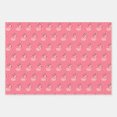 Candy Cane & Flamingos - Niedliches tropisches Wei Geschenkpapier Set (Vorderseite 2)