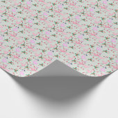 Candy Cane Flamingos Wrapping Paper Geschenkpapier (Ecke)