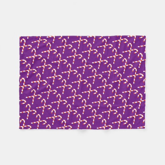 Candy Cane Fleece Blanket (Vorderseite (Horizontal))
