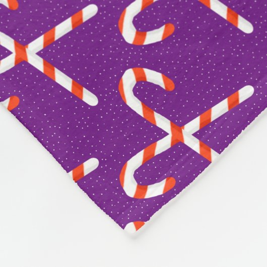 Candy Cane Fleece Blanket (Ecke)