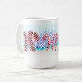Candy Cane Forest Christmas Große Kaffeetasse (Vorderseite Links)
