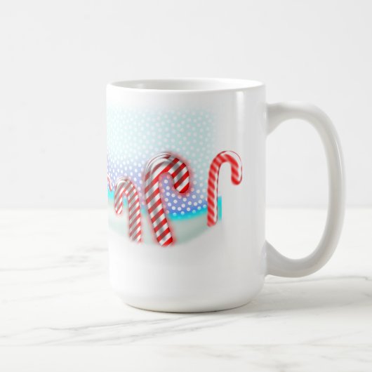 Candy Cane Forest Christmas Große Kaffeetasse (Rechts)