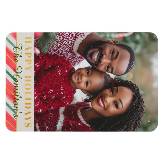 Candy Cane Foto Magnet (Horizontal)