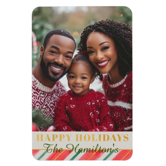 Candy Cane Foto Magnet (Vertikal)