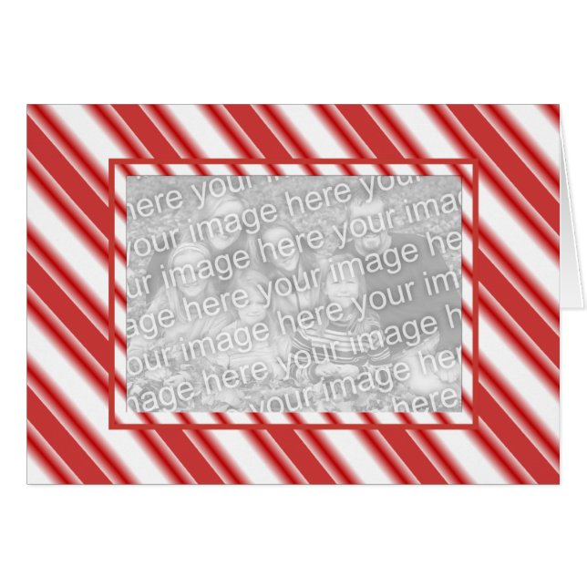 Candy Cane Fotokarte (Vorderseite (Horizontal))