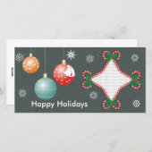 Candy Cane Fotokarte Feiertagskarte (Vorne/Hinten)