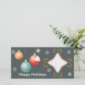 Candy Cane Fotokarte Feiertagskarte (Stehend Vorderseite)