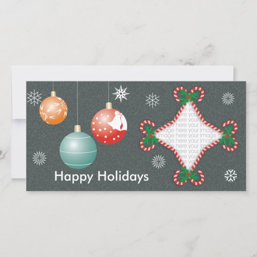 Candy Cane Fotokarte Feiertagskarte (Vorderseite)