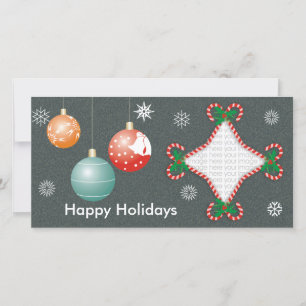 Candy Cane Fotokarte Feiertagskarte