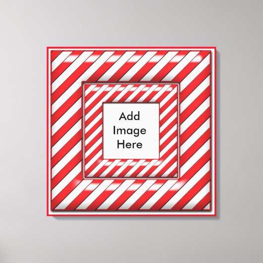 Candy Cane Frame Leinwanddruck (Vorderseite)