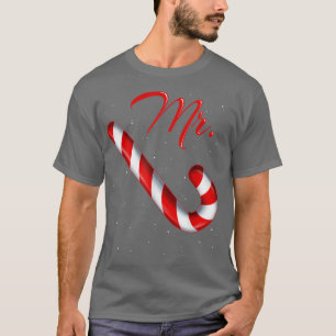 Candy Cane Frau Merry und Bright Red and White T-Shirt
