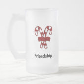 Candy Cane Friendship Mattglas Bierglas (Links)