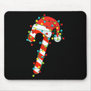 Candy Cane frohe und helle Weihnachtsleuchten Männ Mousepad