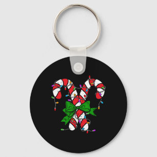 Candy Cane frohe und helle Weihnachtsleuchten Männ Schlüsselanhänger