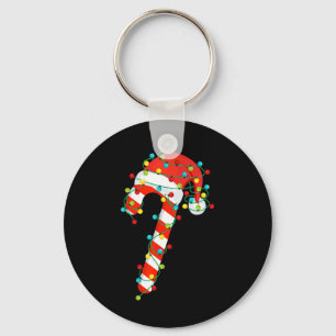 Candy Cane Frohe und strahlende Weihnachtslichter Schlüsselanhänger