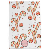 Candy Cane - Frohe Weihnachten Mittlere Geschenktüte (Rückseite)