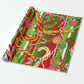 Candy Cane Fruit Flavorys Weihnachtsgeschenk Wrapp Geschenkpapier (Ungerollt)
