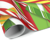 Candy Cane Fruit Flavorys Weihnachtsgeschenk Wrapp Geschenkpapier (Rolleneckpunkt)