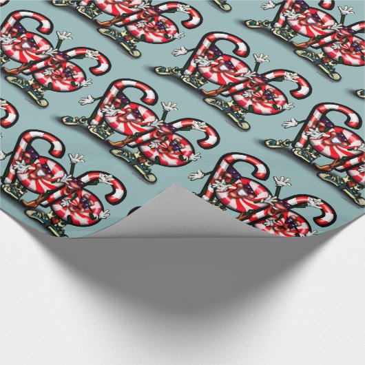 Candy Cane Gang Geschenkpapier (Ecke)