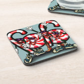Candy Cane Gang Getränkeuntersetzer (Linke Seite)