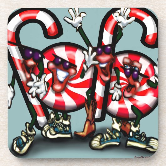 Candy Cane Gang Getränkeuntersetzer (Vorderseite)