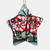 Candy Cane Gang Keramikornament (Links)