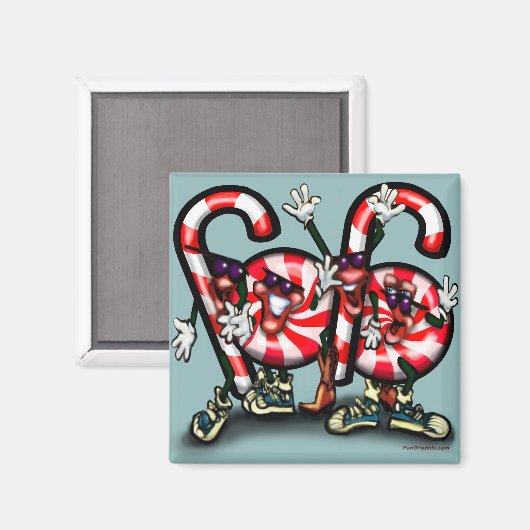 Candy Cane Gang Magnet (Vorderseite/Rückseite)