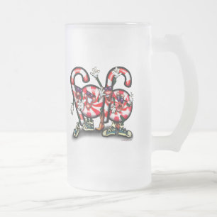 Candy Cane Gang Mattglas Bierglas