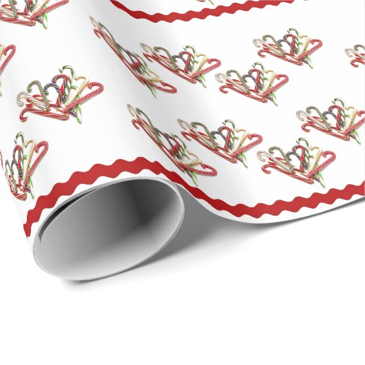 Candy Cane Geschenkpapier (Rolleneckpunkt)
