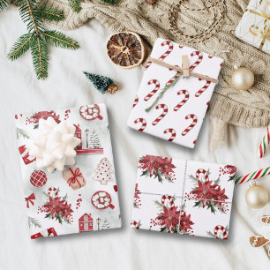 Candy Cane Geschenkpapier Set