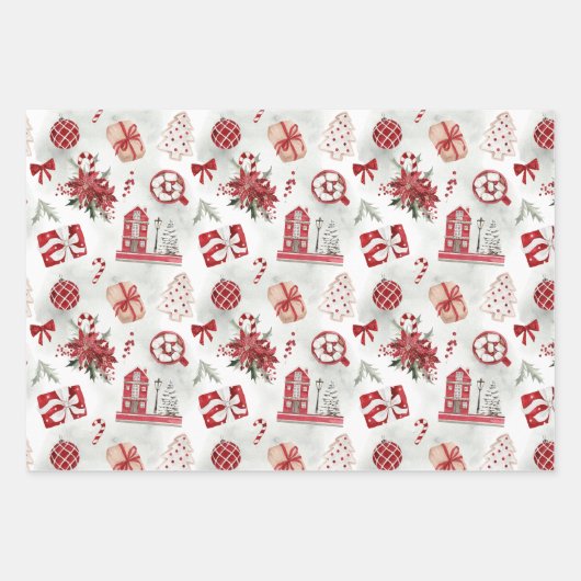 Candy Cane Geschenkpapier Set (Vorderseite)