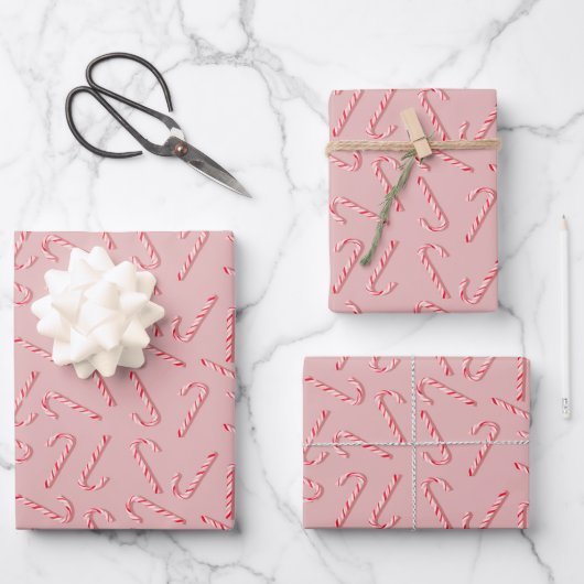 Candy Cane Geschenkpapier Set (Vorderseite)