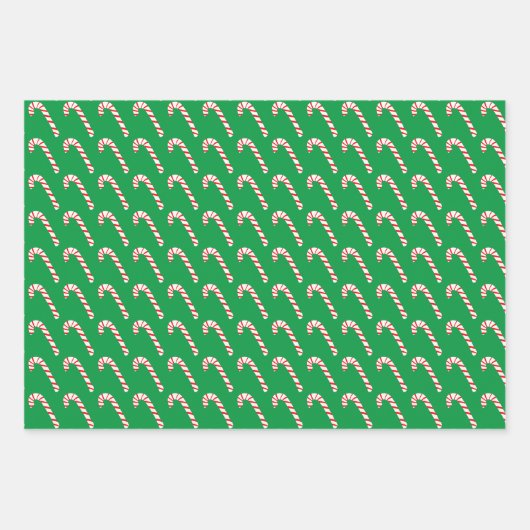 Candy Cane Geschenkpapier Set (Vorderseite)