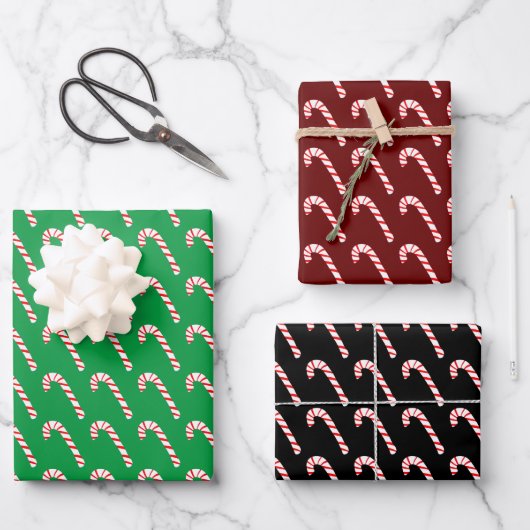 Candy Cane Geschenkpapier Set (Vorderseite)