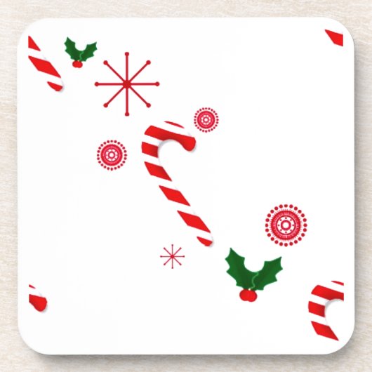 Candy Cane Getränkeuntersetzer (Vorderseite)